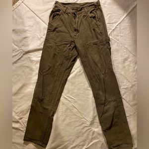John Galt Green Fitted Cargo Pants